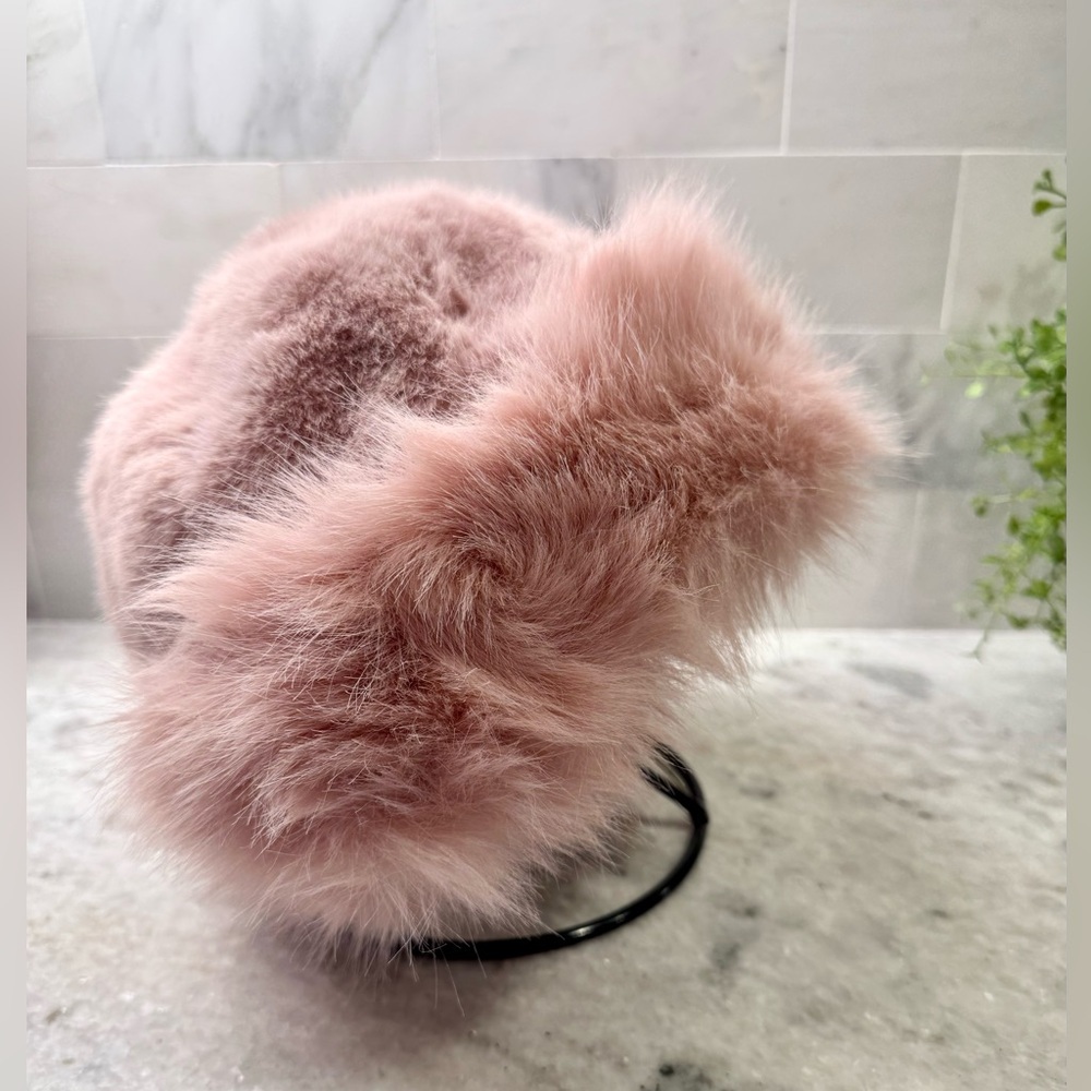New Cozy Luxe Winter Blush Pink Faux Fur Bucket Style Hat - Adult Size